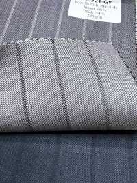 SK6521-GY Fabriqué au Japon Soie Laine Extensible À Rayures Grises[Textile] HOSOI SYOJI Images supplémentaires