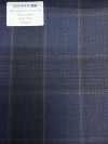 SK6531-NV Fabriqué au Japon, mélange extensible soie-laine à carreaux bleu marine