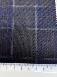 SK6531-BR Soie et laine extensible à carreaux marron fabriquée au Japon[Textile] HOSOI SYOJI Images supplémentaires