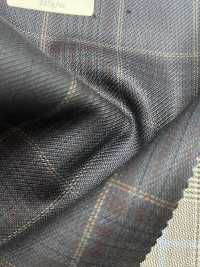 SK6531-GR Fabriqué au Japon — carreaux verts extensibles en soie et laine[Textile] HOSOI SYOJI Images supplémentaires