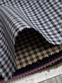 MH6511-LG Standard Fabriqué au Japon Laine Mohair peignée (style tonic) à carreaux gris clair[Textile] HOSOI SYOJI Images supplémentaires
