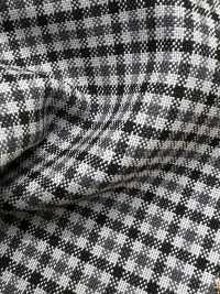 MH6511-LG Standard Fabriqué au Japon Laine Mohair peignée (style tonic) à carreaux gris clair[Textile] HOSOI SYOJI Images supplémentaires