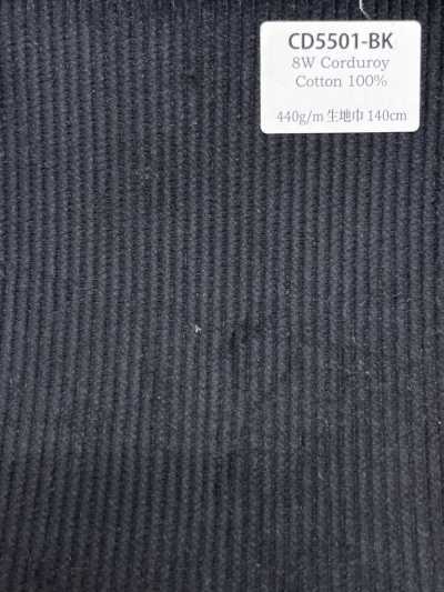 CD5501-BK Velours côtelé 8W C100 Noir