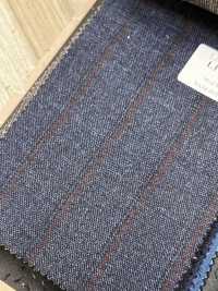 LP6606 Loro Piana bleu marine × rayure rouge[Tissu] HOSOI SYOJI Images supplémentaires