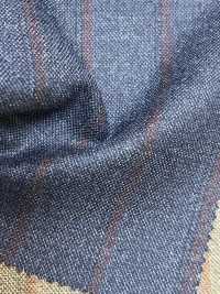 LP6606 Loro Piana bleu marine × rayure rouge[Tissu] HOSOI SYOJI Images supplémentaires