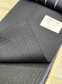 PR6531-NV Standard haut de gamme fabriqué au Japon Super 120's à simple fil rayé stretch bleu marine[Textile] HOSOI SYOJI Images supplémentaires