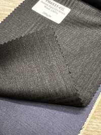 PR6531-CG Standard national Premium Super120's à fil simple extensible rayé anthracite en velours côtelé gris[Textile] HOSOI SYOJI Images supplémentaires