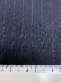 4MG4546 26AW MARUNOUCHI Sergé rayé bleu marine[Textile] Filatures De Laine Miyuki Images supplémentaires