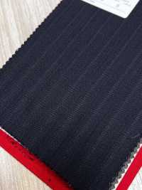 4MG4550 26AW MARUNOUCHI Sergé rayé bleu marine[Textile] Filatures De Laine Miyuki Images supplémentaires