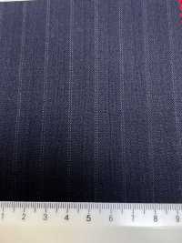 4MG4550 26AW MARUNOUCHI Sergé rayé bleu marine[Textile] Filatures De Laine Miyuki Images supplémentaires