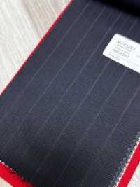 4MG4561 26AW MARUNOUCHI Sergé rayé bleu marine[Textile] Filatures De Laine Miyuki Images supplémentaires