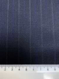4MG4561 26AW MARUNOUCHI Sergé rayé bleu marine[Textile] Filatures De Laine Miyuki Images supplémentaires