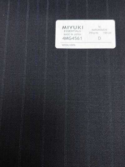4MG4561 26AW MARUNOUCHI Sergé rayé bleu marine