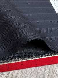 4ML4434 26AW THE CITY Sergé rayé marine[Textile] Filatures De Laine Miyuki Images supplémentaires