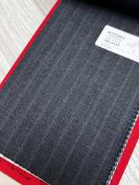 4ML4445 26AW THE CITY Sergé rayé gris charbon et gris ciel[Textile] Filatures De Laine Miyuki Images supplémentaires