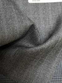 4ML4445 26AW THE CITY Sergé rayé gris charbon et gris ciel[Textile] Filatures De Laine Miyuki Images supplémentaires
