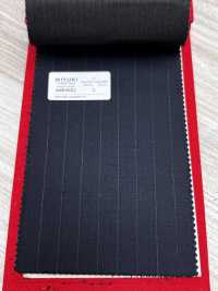 4MR4682 26AW Super100's × CASHIMERE Rayure marine[Textile] Filatures De Laine Miyuki Images supplémentaires