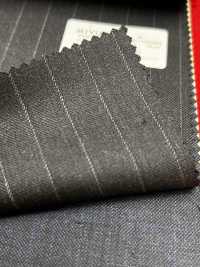 4MR4693 26AW Super100's × Cachemire rayures gris charbon Heaven Gray[Textile] Filatures De Laine Miyuki Images supplémentaires