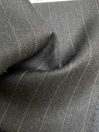 4MR4693 26AW Super100's × Cachemire rayures gris charbon Heaven Gray[Textile] Filatures De Laine Miyuki Images supplémentaires