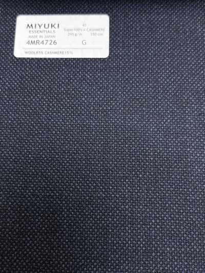 4MR4726 26AW Super100's × cachemire bleu marine