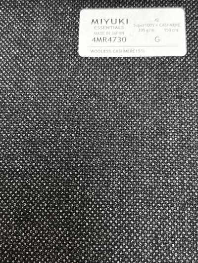 4MR4730 26AW Super100's × cachemire Charcoal Heaven Gray