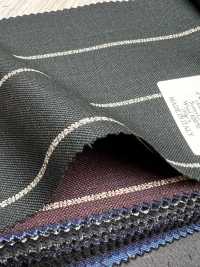 AR6549 ARISTON Super130's Rayure verte et blanche[Textile] HOSOI SYOJI Images supplémentaires
