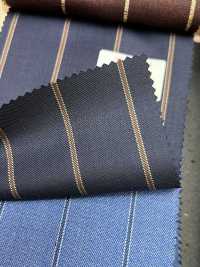 AR6551 ARISTON Super130's bleu marine × rayures marron[Textile] HOSOI SYOJI Images supplémentaires