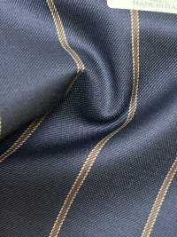 AR6551 ARISTON Super130's bleu marine × rayures marron[Textile] HOSOI SYOJI Images supplémentaires