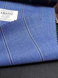 AR6552 ARISTON Super130's Rayure bleu X bleu marine[Textile] HOSOI SYOJI Images supplémentaires
