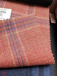 AR6556 ARISTON Super130's à carreaux orange[Textile] HOSOI SYOJI Images supplémentaires