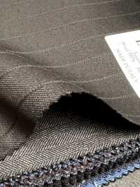 LP6586 Loro Piana Super130's rayure noire[Tissu] HOSOI SYOJI Images supplémentaires