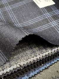 LP6597 Loro Piana carreaux bleu marine[Tissu] HOSOI SYOJI Images supplémentaires
