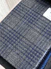 LP6598 Loro Piana à carreaux gris x bleu marine[Tissu] HOSOI SYOJI Images supplémentaires