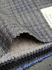 LP6598 Loro Piana à carreaux gris x bleu marine[Tissu] HOSOI SYOJI Images supplémentaires