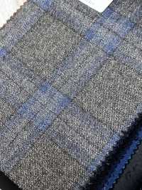 LP6599 Loro Piana à carreaux marron et bleu[Tissu] HOSOI SYOJI Images supplémentaires