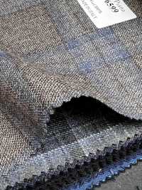 LP6599 Loro Piana à carreaux marron et bleu[Tissu] HOSOI SYOJI Images supplémentaires