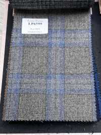 LP6599 Loro Piana à carreaux marron et bleu[Tissu] HOSOI SYOJI Images supplémentaires