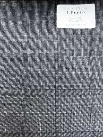 LP6602 Loro Piana Super130's à carreaux gris