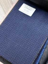 LP6603 Loro Piana Super 150's à carreaux bleu marine[Tissu] HOSOI SYOJI Images supplémentaires