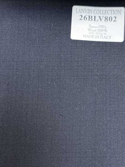 26BLV802 LANVIN COLLECTION Super120's bleu marine foncé sans motif