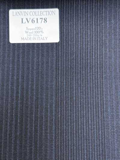 LV6178 LANVIN COLLECTION Rayure bleu marine Super120's