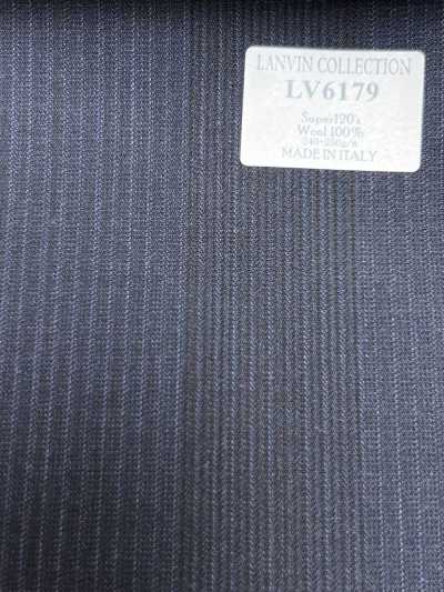 LV6179 LANVIN COLLECTION Super120's Rayure bleu marine foncé
