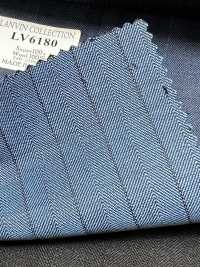 LV6180 LANVIN COLLECTION Super120's rayure bleue[Tissu] HOSOI SYOJI Images supplémentaires
