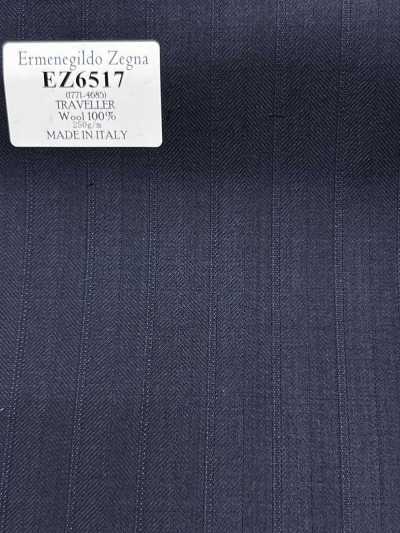 EZ6517 Ermenegildo Zegna TRAVELLER Rayure bleu marine