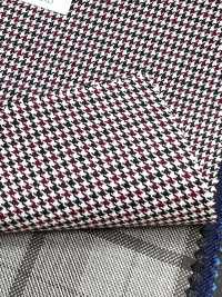 DM6141 DORMEUIL QUEEN Super 100's Pied-de-poule noir et rouge[Tissu] HOSOI SYOJI Images supplémentaires