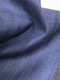 DM6155 DORMEUIL QUEEN Super100's rayure bleu marine × marron[Tissu] HOSOI SYOJI Images supplémentaires