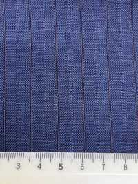 DM6155 DORMEUIL QUEEN Super100's rayure bleu marine × marron[Tissu] HOSOI SYOJI Images supplémentaires