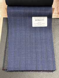 DM6155 DORMEUIL QUEEN Super100's rayure bleu marine × marron[Tissu] HOSOI SYOJI Images supplémentaires