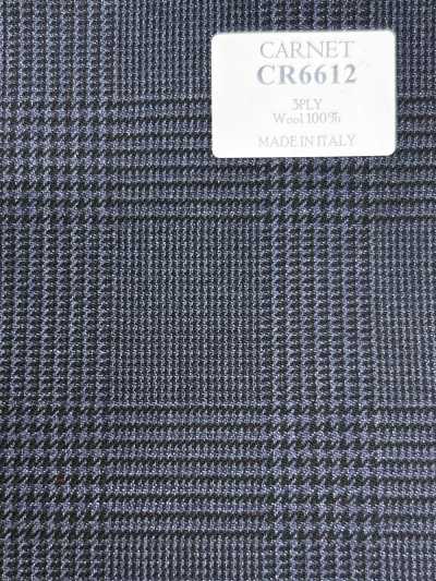 CR6612 CARNET 3 fils à carreaux Glen bleu marine