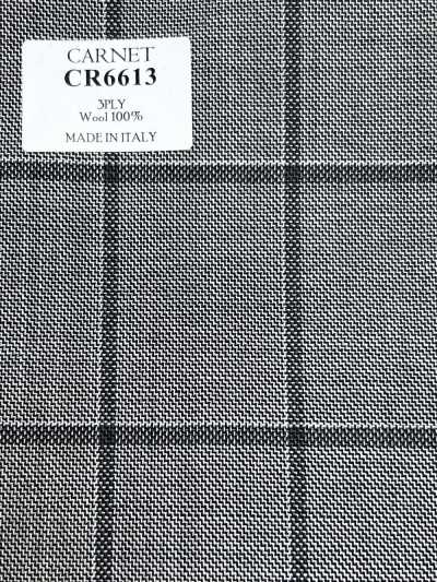 CARNET 3 plis à carreaux gris clair